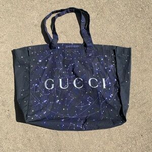 Gucci Navy and Black Constellation Print Tote AUTHENTIC